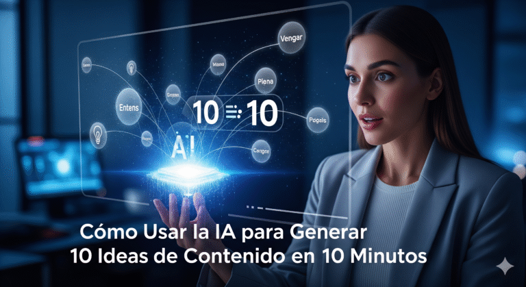 Cómo Usar la IA para Generar 10 Ideas de Contenido en 10 Minutos