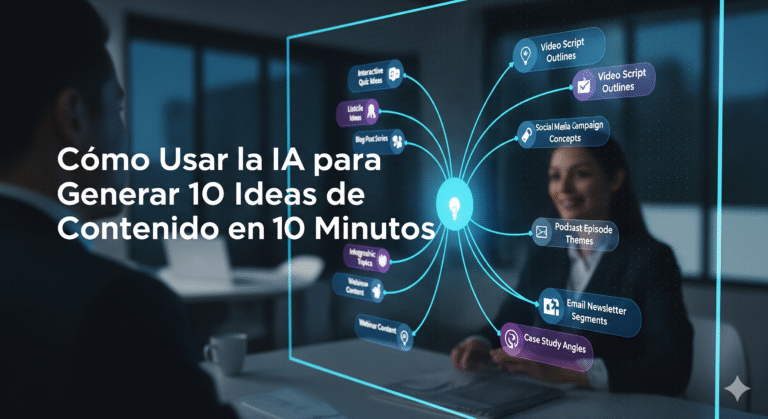 El Fin del Bloqueo Creativo: 10 Ideas de Contenido en 10 Minutos con la IA