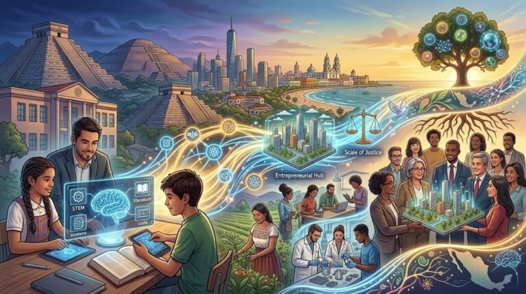 Ilustración del artículo «IA para transformar México: aprendizaje, emprendimiento y ética»