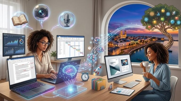 Ilustración del artículo «IA para la productividad: un método en 5 pasos»