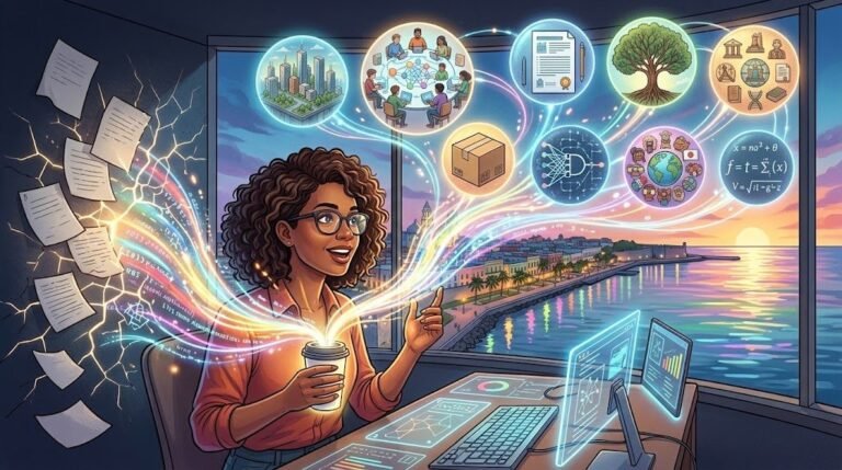 Ilustración del artículo «Adiós al bloqueo creativo: 10 ideas de contenido en 10 minutos con IA»