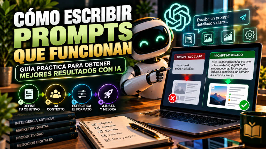 Cómo escribir prompts para obtener mejores resultados con inteligencia artificial